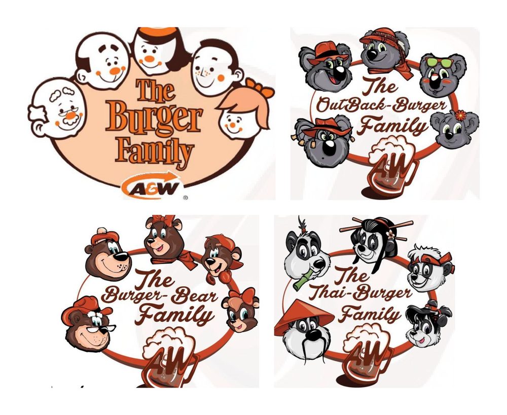 A&W — The Burger Family · international characters