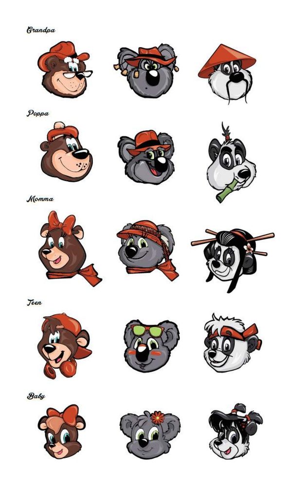 A&W — Burger Family character set