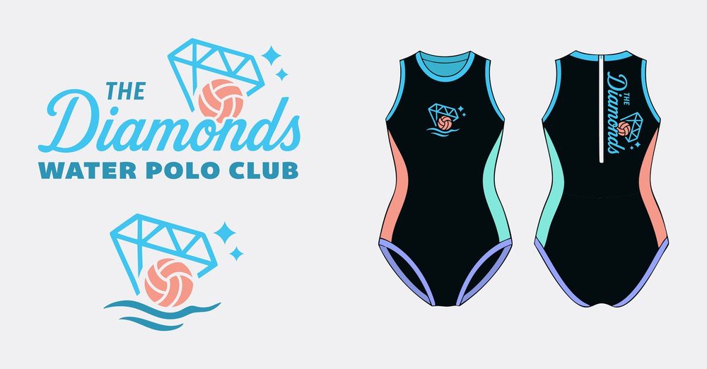The Diamonds Water Polo Club — Team swimsuit design