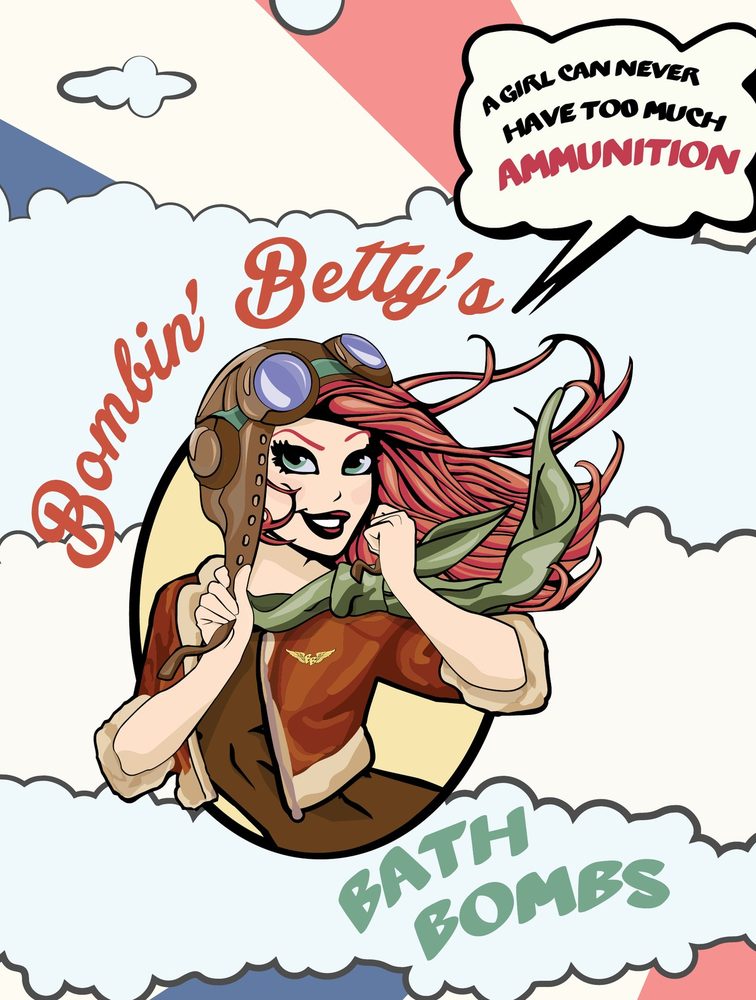 Bombin’ Betty’s — Pin-up character