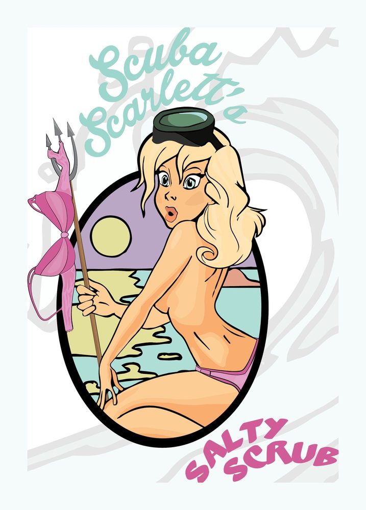 Scuba Scarlett — Character illustration