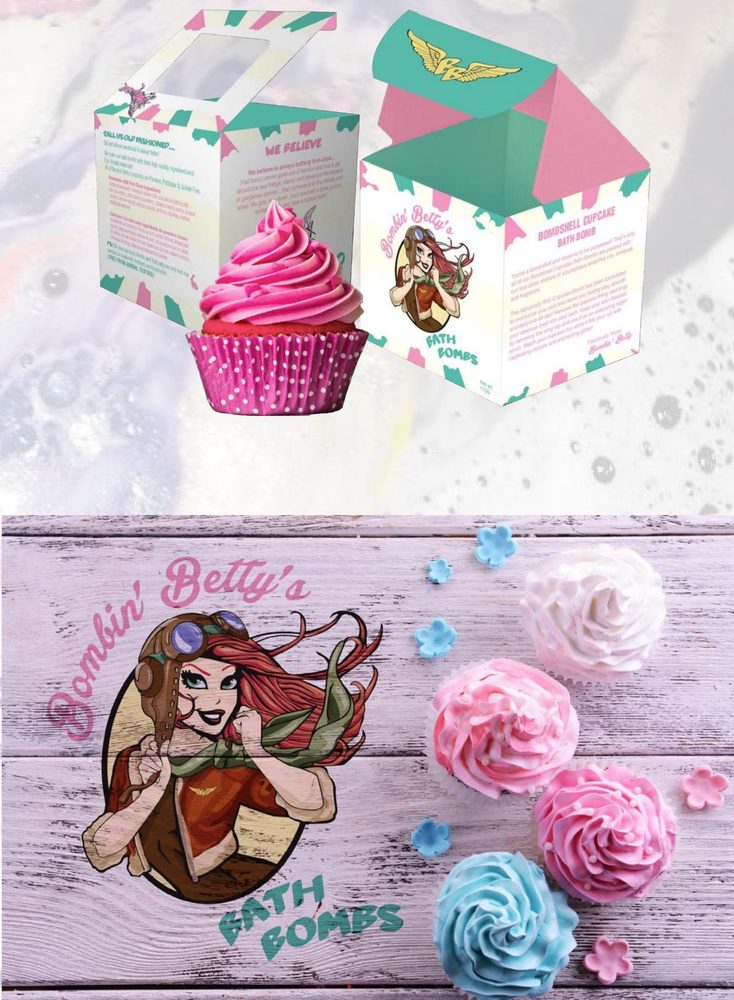 Bombin’ Betty’s — Cupcake bath bombs